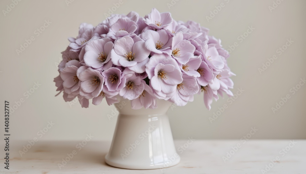 custom made wallpaper toronto digitalPale lilac sweet peas mingle with soft peach stock, their fragrance barely perceptible, arranged casually in a white ceramic urn.