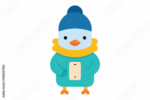 snowman with a broom