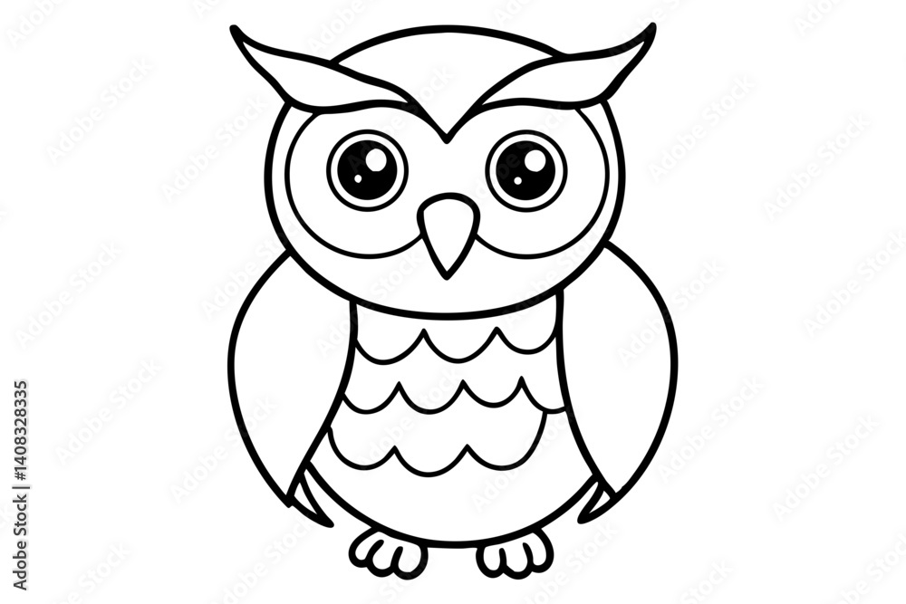 Naklejka premium owl on a branch