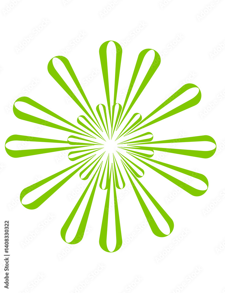 Green fireworks with transparent background Green fireworks with transparent background