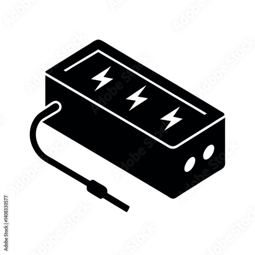 Electrical Surge Protector Silhouette Vector Art