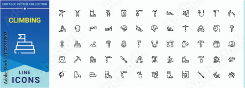 Tableau sur toile Climbing icon collection
