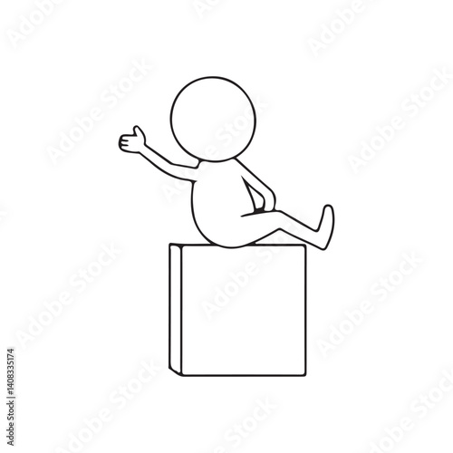 man with blank board