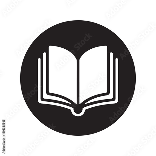 Open Book Icon Editable Vector Illustration isolated on a white background, suitable for education, reading, and design projects