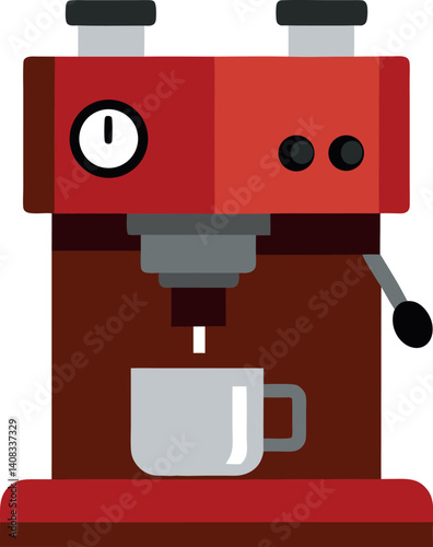 coffee machine and coffee cup