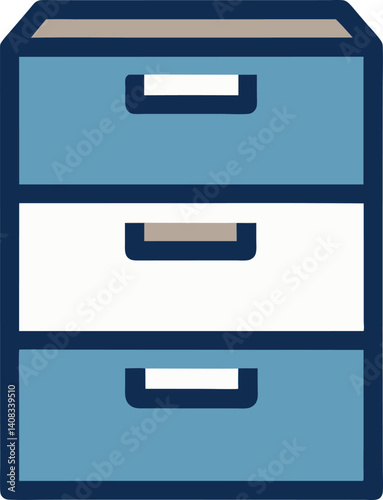 blue and white cabinet
