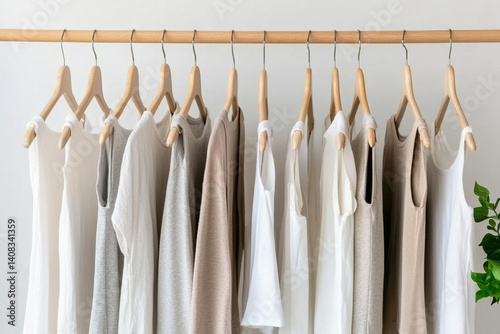 Shopping for trendy and stylish clothing in a boutique with a variety of tops and colors on display