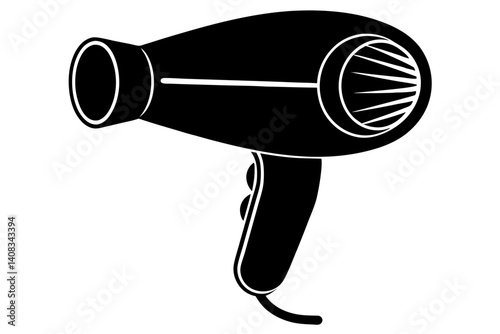 Hair dryer silhouette vector illustration