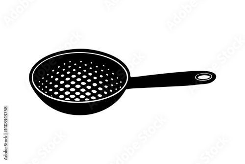 Silhouette of a kitchen skimmer with pattern