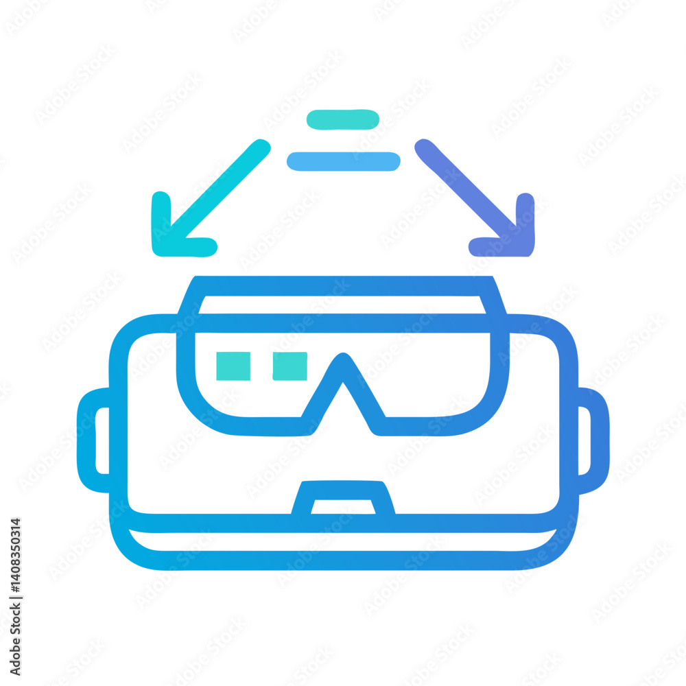 Augmented Reality Glasses Icon Representing AR Technology and Virtual Interaction Augmented Reality Glasses Icon Representing AR Technology and Virtual Interaction
