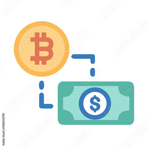 Bitcoin Payment Icon Representing Cryptocurrency Transaction and Digital Payments