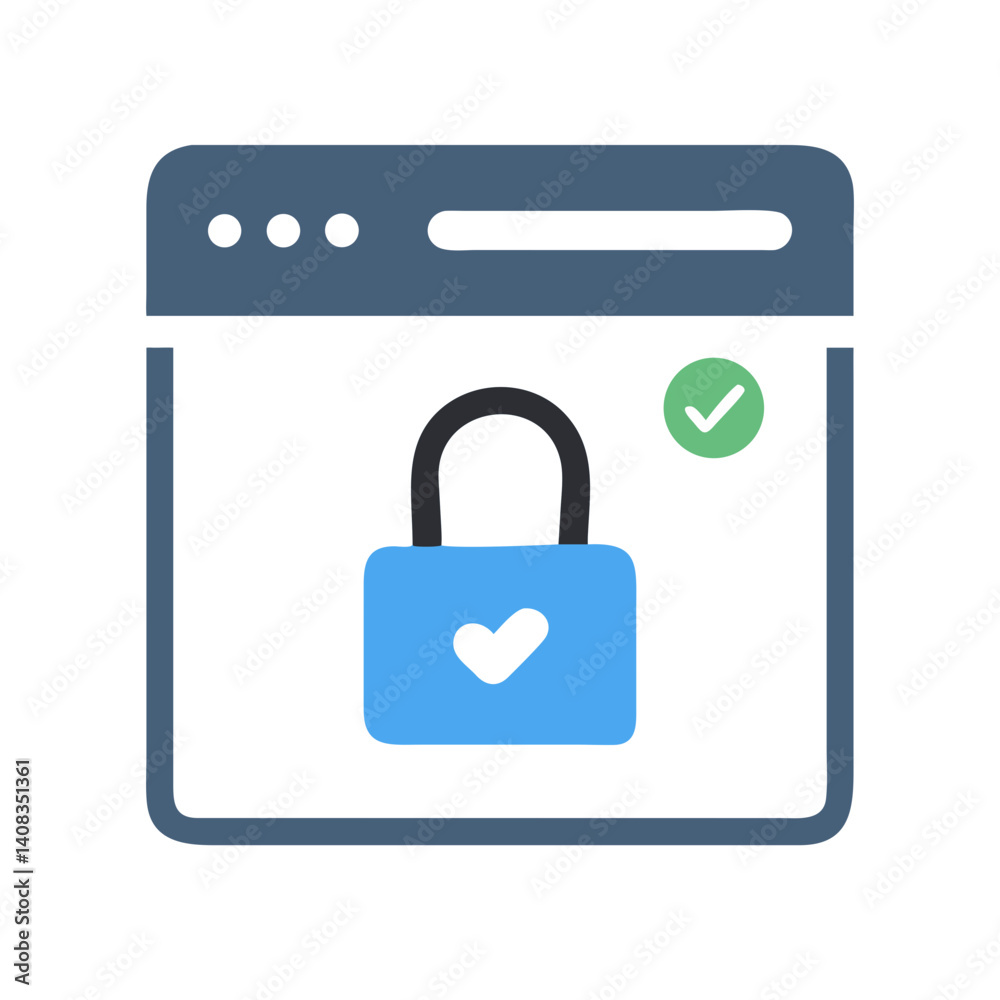Browser with Unlocked Padlock Icon Representing Unsecured Connection and Data Vulnerability Browser with Unlocked Padlock Icon Representing Unsecured Connection and Data Vulnerability