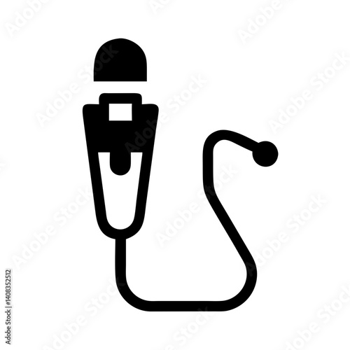 Clip Microphone Icon Representing Lavalier Audio and Wireless Sound System