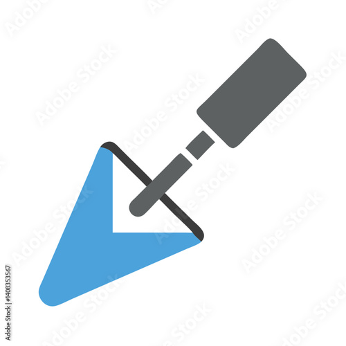 Construction Trowel Icon Representing Masonry Tool and Building Work