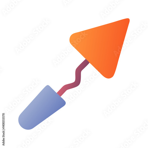 Construction Trowel Icon Representing Masonry Tool and Building Work