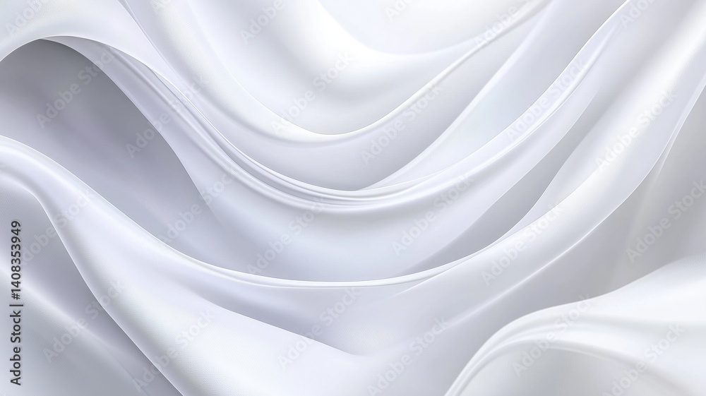 Naklejka premium Soft Ambiance From Flowing White Drapes