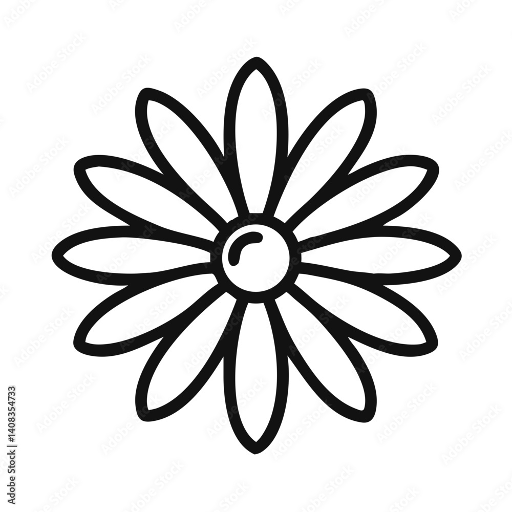 Daisy Flower Icon Representing Wildflower and Natural Floral Beauty Daisy Flower Icon Representing Wildflower and Natural Floral Beauty