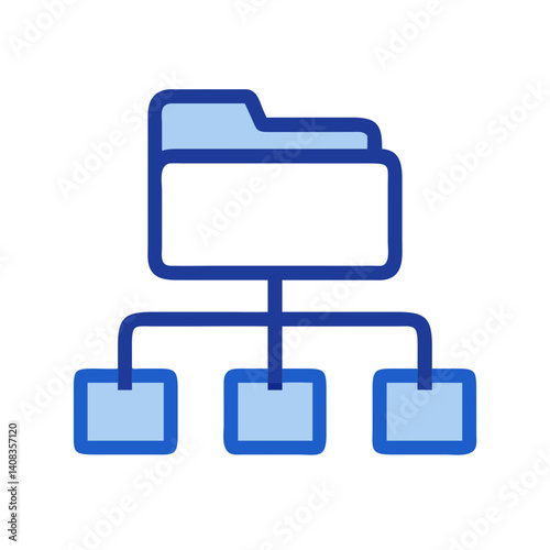 Folder Structure Icon Representing Organized Data and File Management