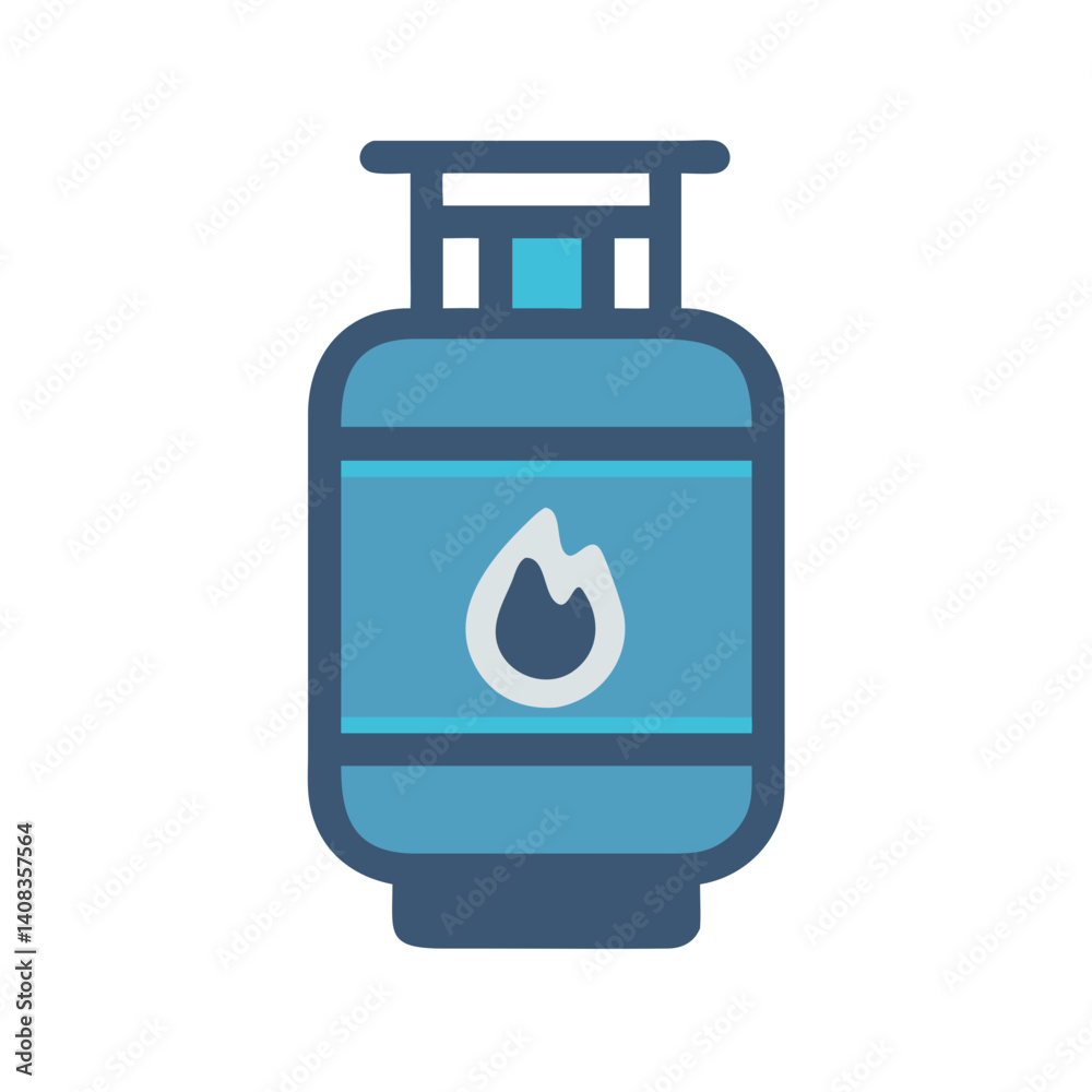 Gas Cylinder Icon Representing Portable Gas Storage and Energy Supply Gas Cylinder Icon Representing Portable Gas Storage and Energy Supply