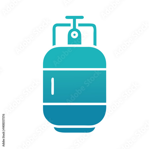 Gas Cylinder Icon Representing Portable Gas Storage and Energy Supply