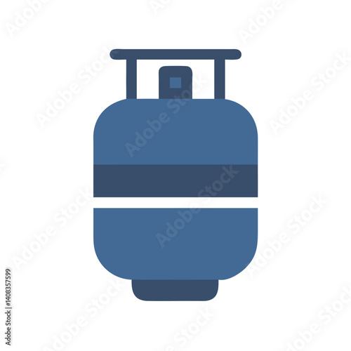 Gas Cylinder Icon Representing Portable Gas Storage and Energy Supply