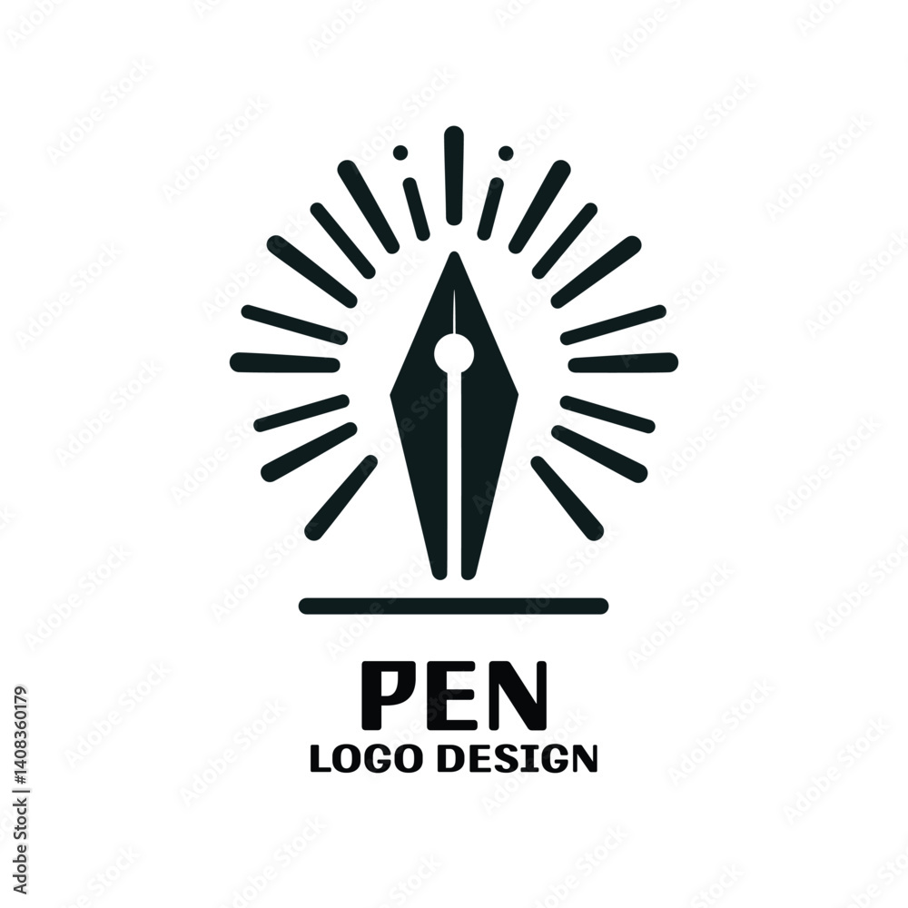 Obraz premium Pen Vector Logo Design