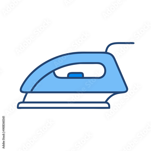 Ironing Iron Icon Representing Clothing Care and Fabric Pressing