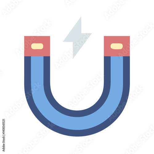 Magnet Icon Representing Magnetic Energy and Electromagnetic Forces