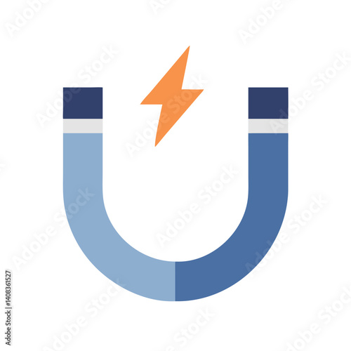 Magnet Icon Representing Magnetic Energy and Electromagnetic Forces