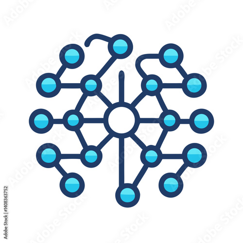 Neural Network Icon Representing AI Computational Power and Machine Learning