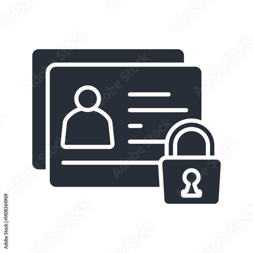 private data icon. vector.Editable stroke.linear style sign for use web design,logo.Symbol illustration.