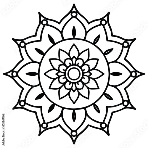 Intricate floral mandala design