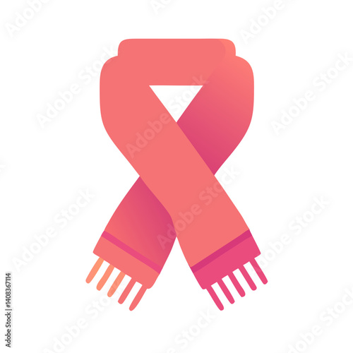 Scarf Icon Representing Fashion Accessory and Seasonal Wear