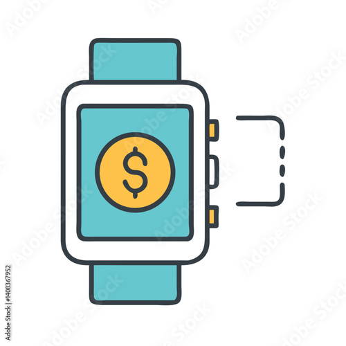 Smartwatch Payment Icon Representing Wearable Technology and Contactless Transactions Free Download Smartwatch Payment Icon Representing Wearable Technology and Contactless Transactions - GFXLoad