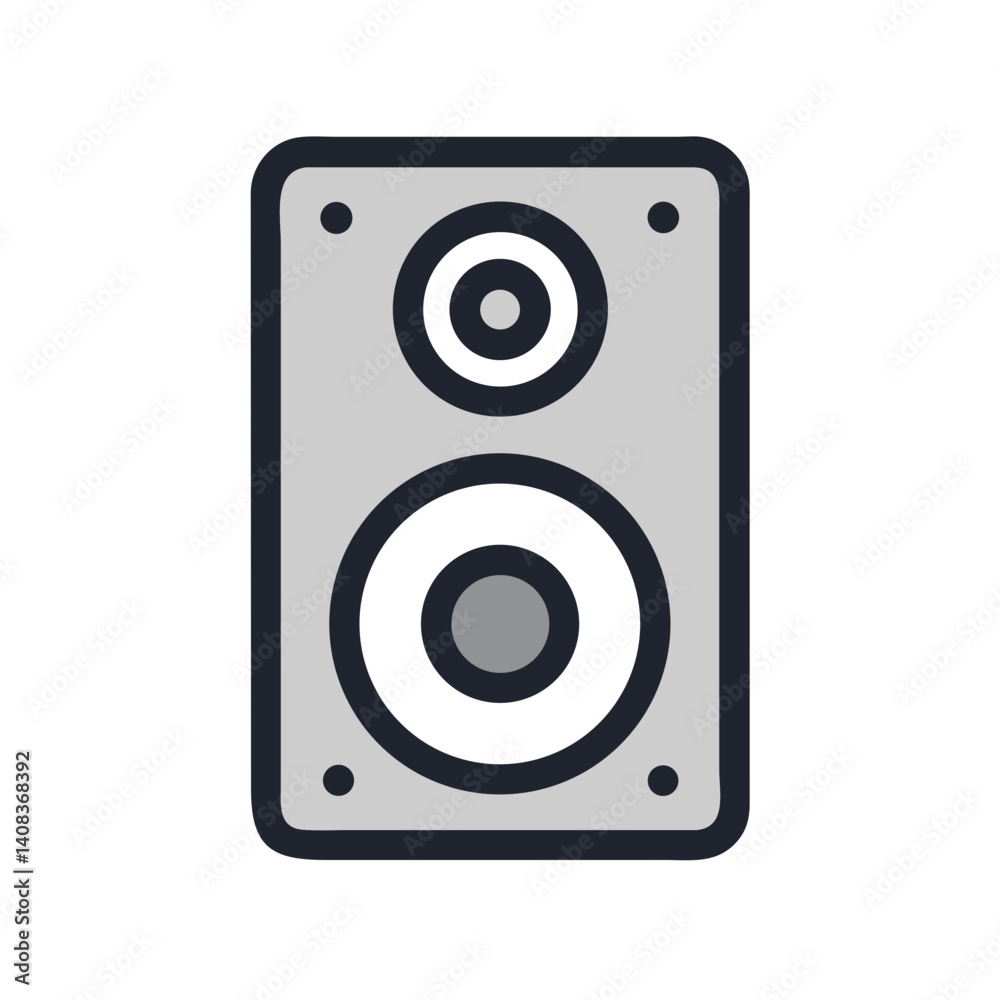 Subwoofer Speaker Icon Representing Audio Output and Low-Frequency Sound System Subwoofer Speaker Icon Representing Audio Output and Low-Frequency Sound System
