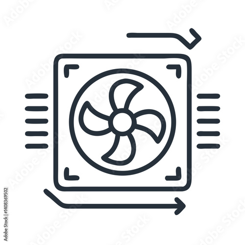Ventilation Fan Icon Representing Air Circulation and Indoor Climate Control
