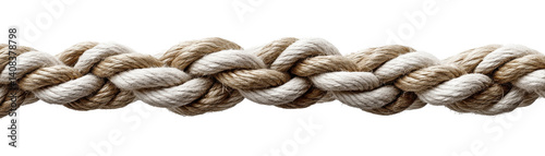 Beige and Off White Braided Rope Texture on Black Background