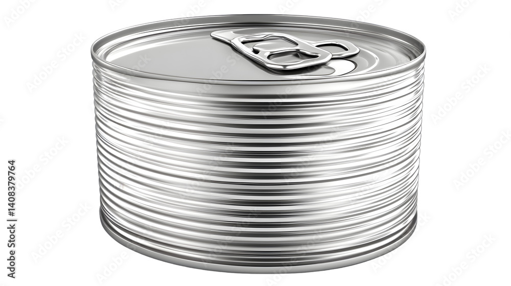 A sleek metallic can with a pulltab lid ideal for food packaging and storage solutions A sleek metallic can with a pulltab lid ideal for food packaging and storage solutions