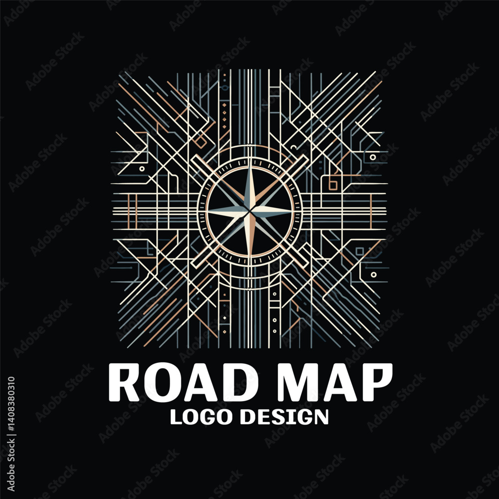Road Map Vector Logo Design Road Map Vector Logo Design