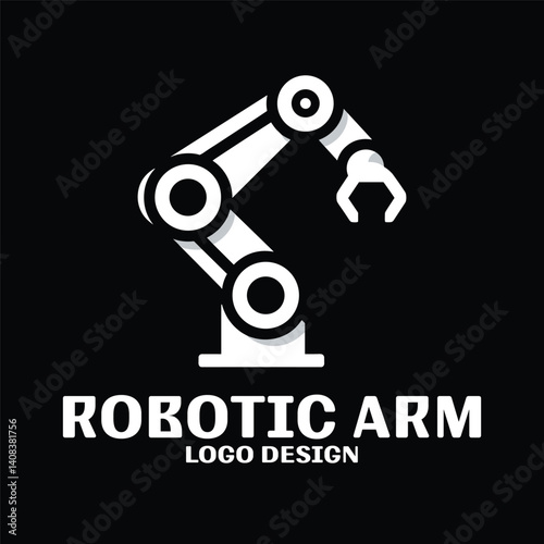Robotic Arm Vector Logo Design