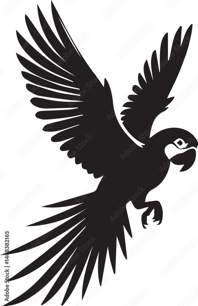 Obraz premium Parrot silhouette vector EPS