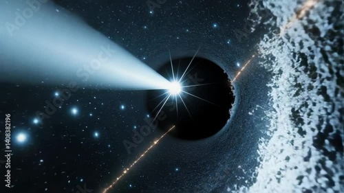 Exploring the depths of a cosmic vortex filled with light and energy in the universe