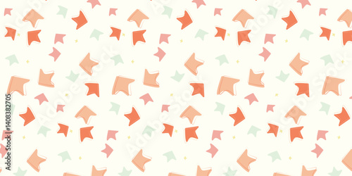 playful scatter seamless pattern with duck footprints in soft color. repeat background design for textile, wallpaper and other