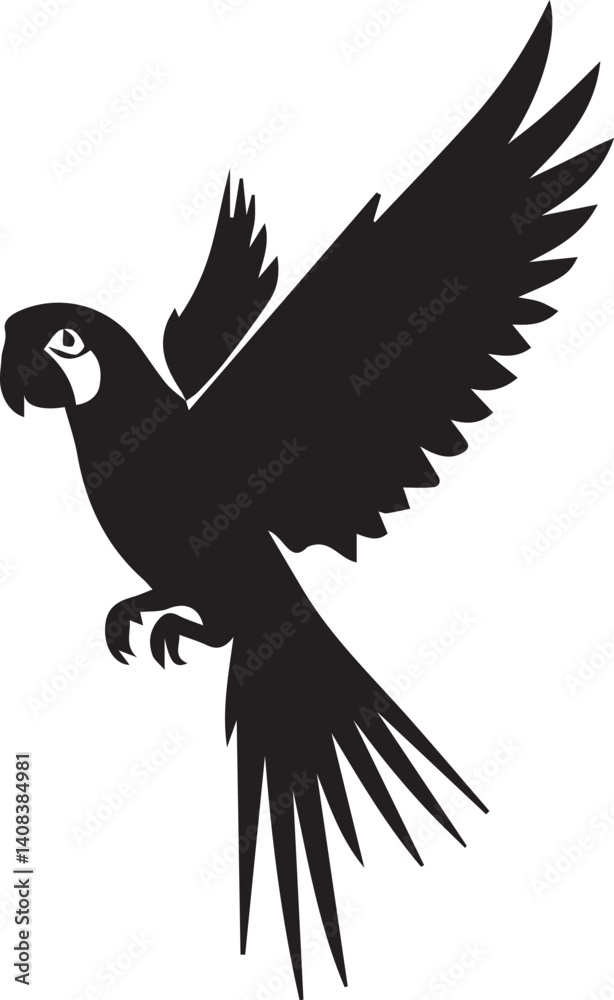 Obraz premium Parrot silhouette vector EPS