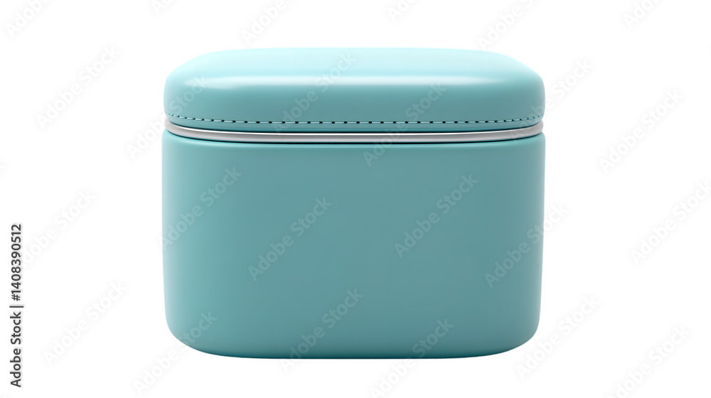 Compact Light Blue Container with Rounded Edges and Secure Lid Ideal for Storage Solutions and Compact Light Blue Container with Rounded Edges and Secure Lid Ideal for Storage Solutions and
