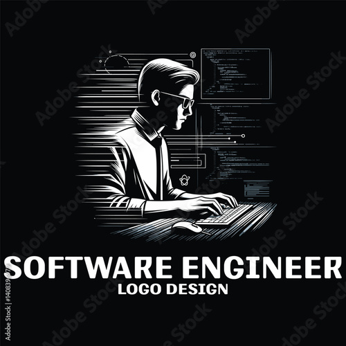Software Engineer Vector Logo Design
