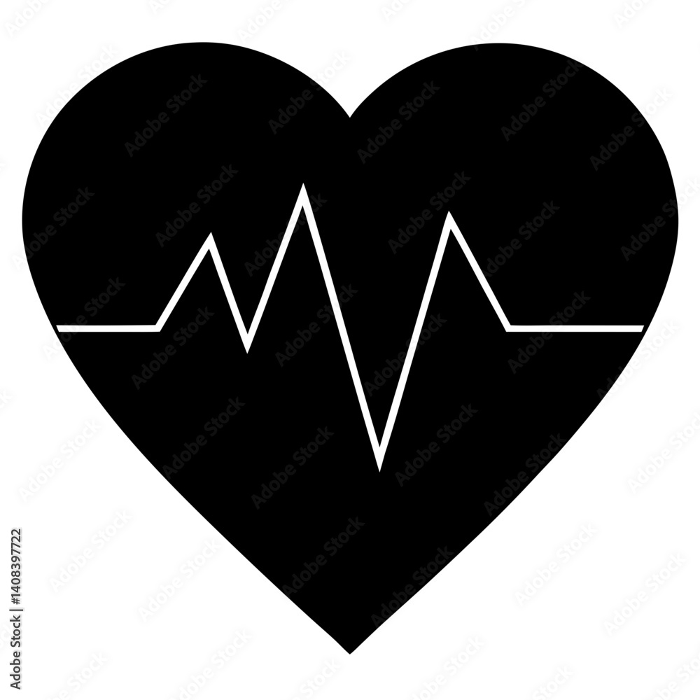 heart and heartbeat symbol