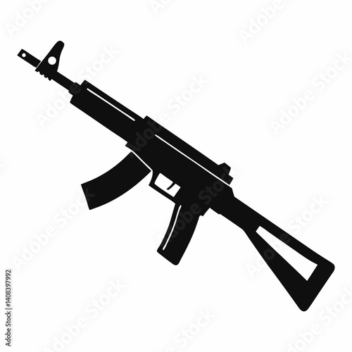 vector illustration of a gun