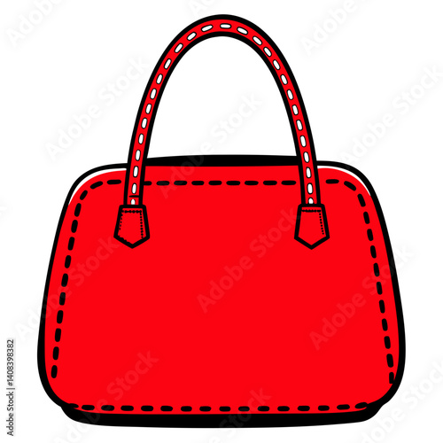 red bag isolated on white