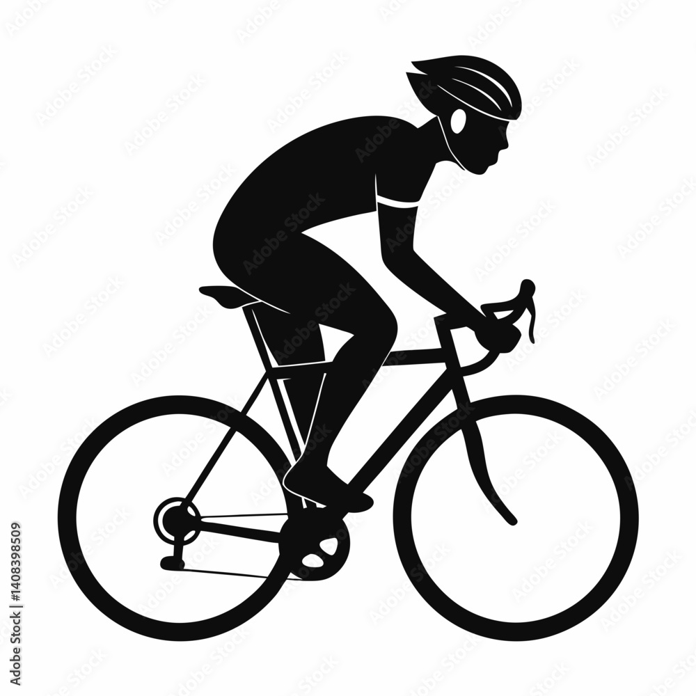 Obraz premium man riding a bike